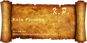 Kele Piroska névjegykártya