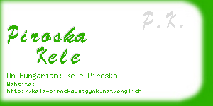 piroska kele business card